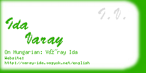 ida varay business card